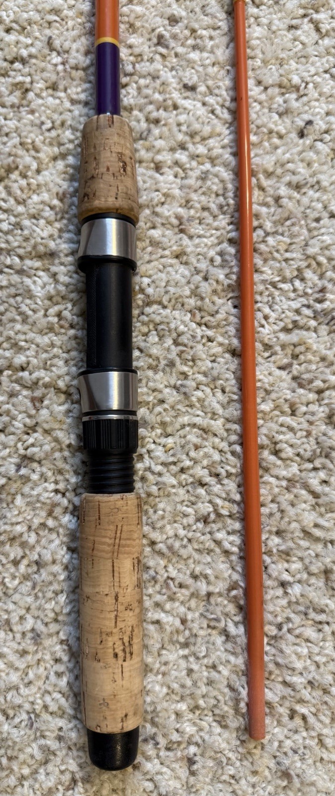 ***RARE*** Orange Glass Kencor “Magnaglas” XL-2 UL Trout (2) Piece Fishing Rod