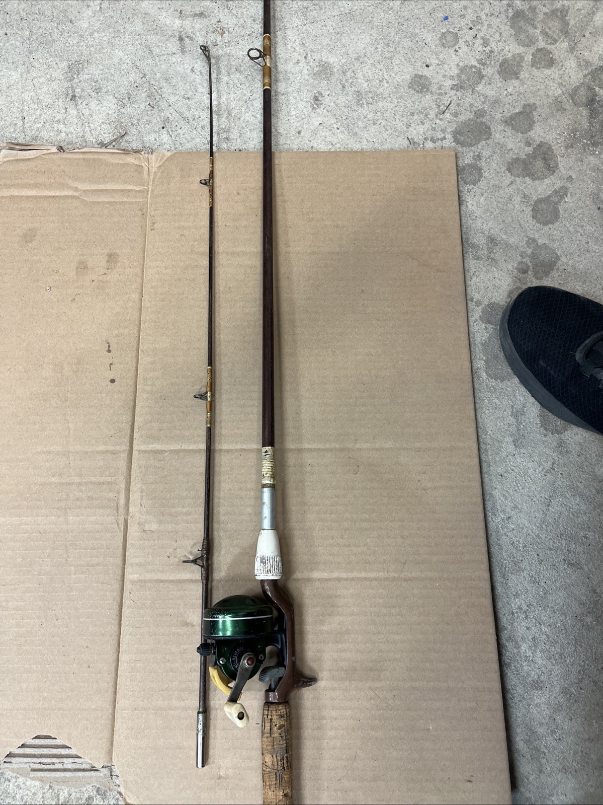 Vintage Johnson Century Fishing 3 Piece Rod 6’ And Reel Model 100b