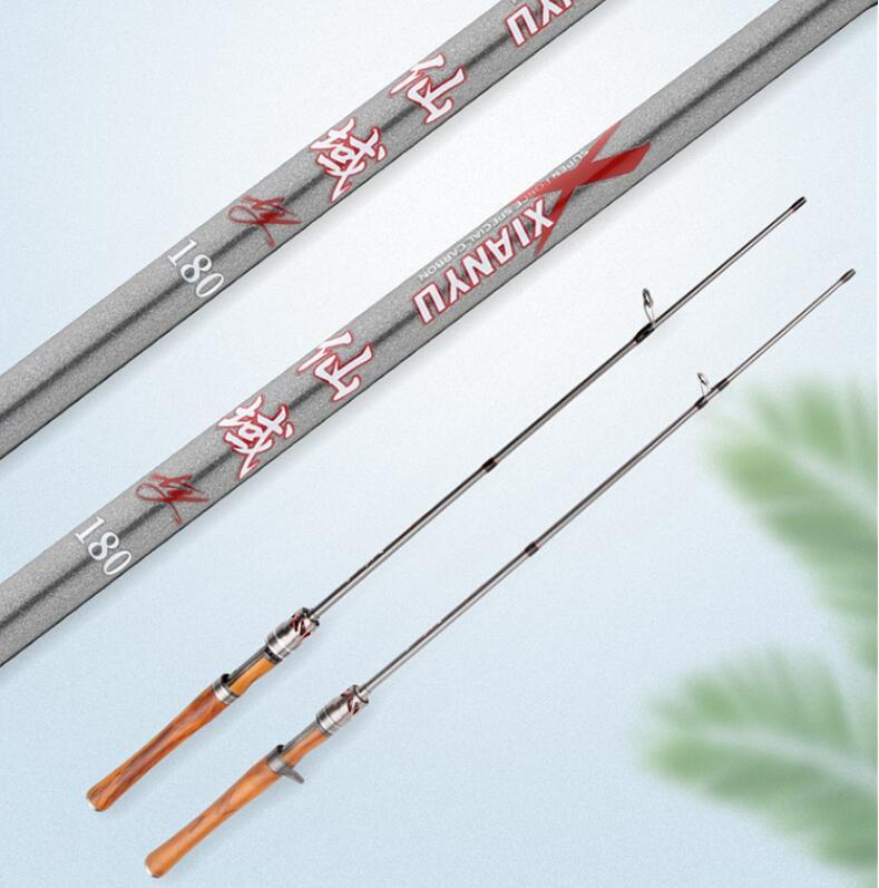 Fishing Rods Spinning Rod Casting Carbon Fiber 1.68m 1.8m Lure Rods 2 Sections