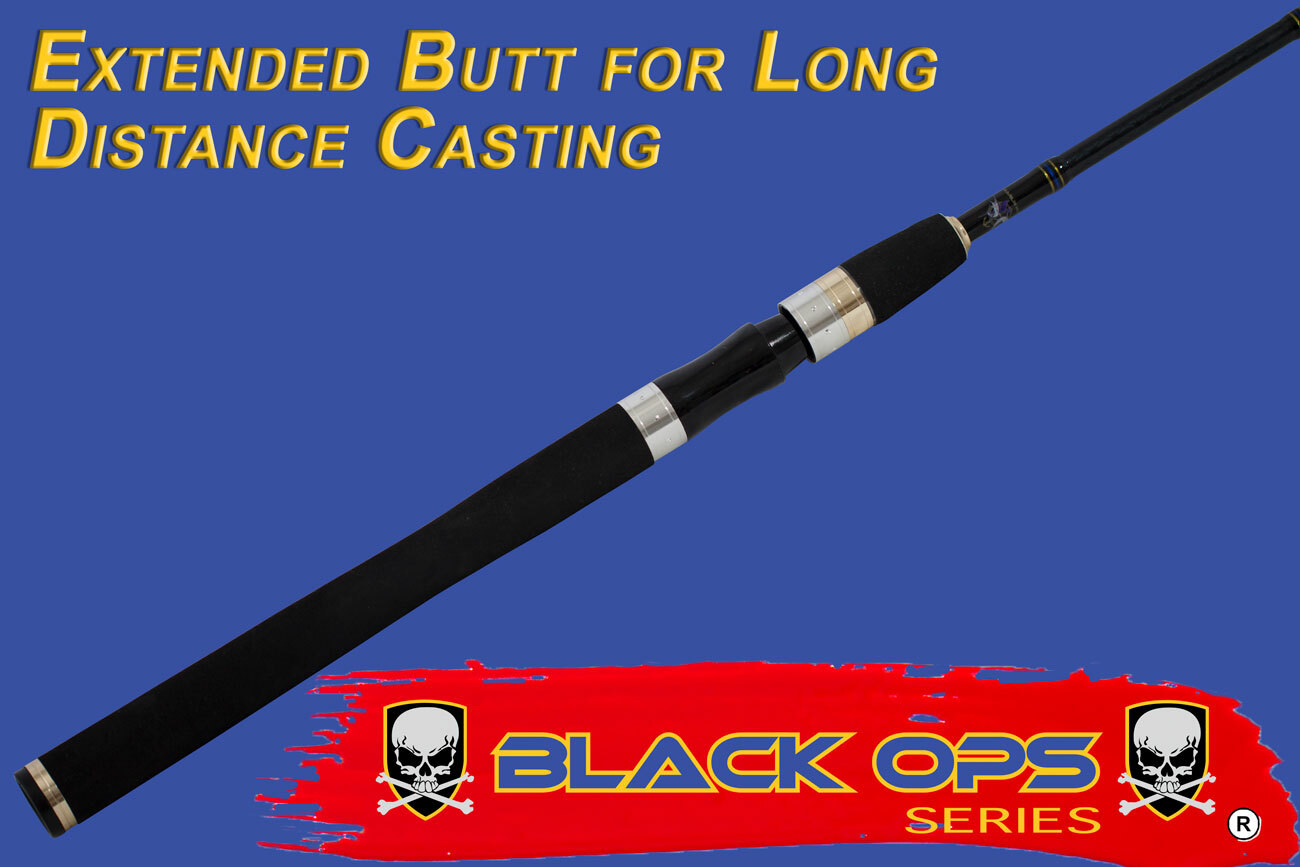Black-Ops 6’6′ SK Graphite Spinning Fishing Rod SIC Guides Top Kayak Fishing rod