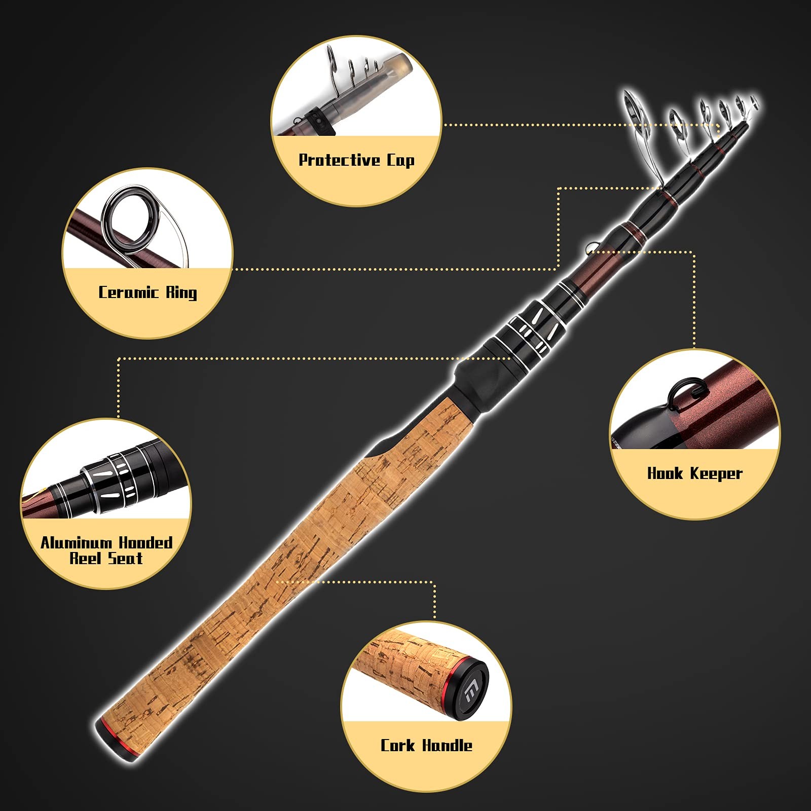 Eow Xpedite Portable Telescopic Fishing Rods Spinning Casting 24T Carbon Blanks