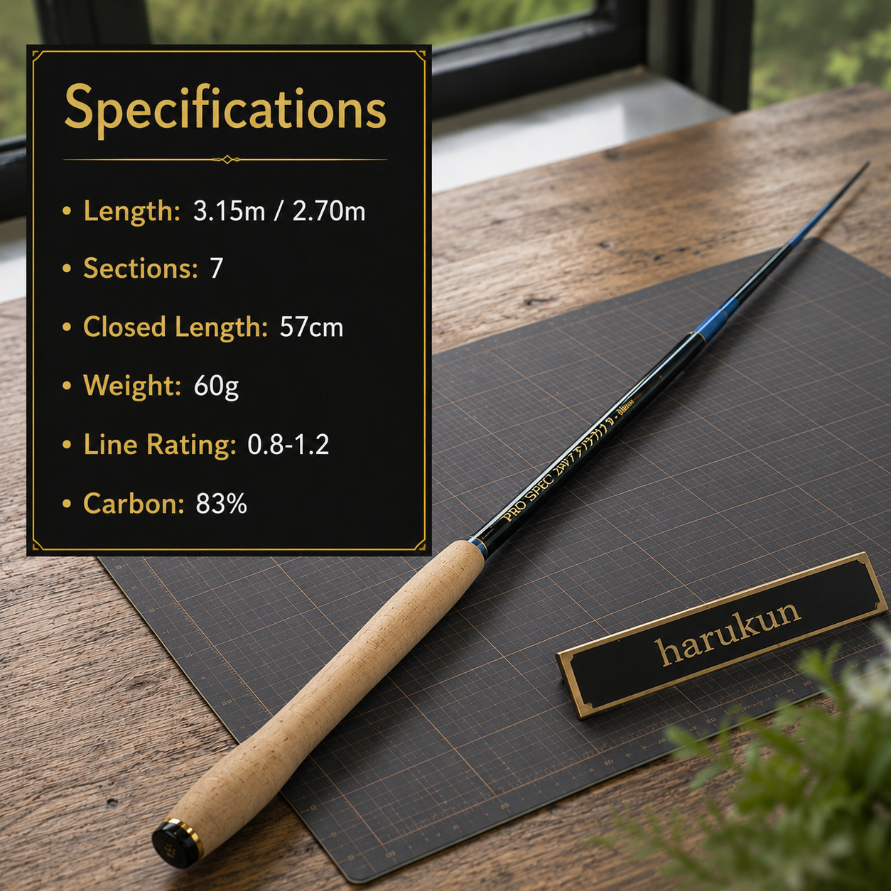 Uzaki Nissin PRO SPEC 2 WAY Tenkara 6:4 Action 320 Tenkara Rod New