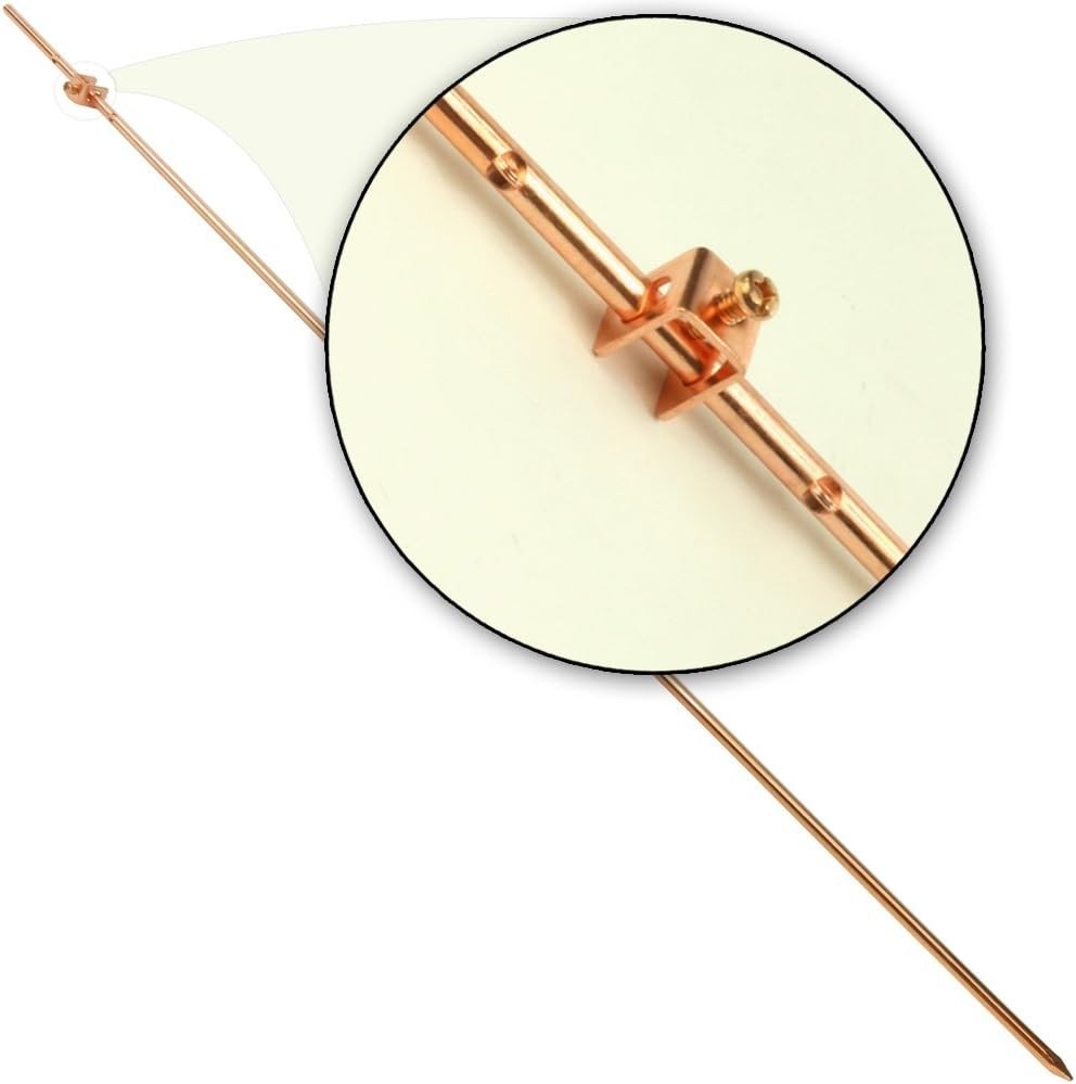 Copper Ground Rod 4ft with Self-Adhesive Installation – Lightning Safety Measure