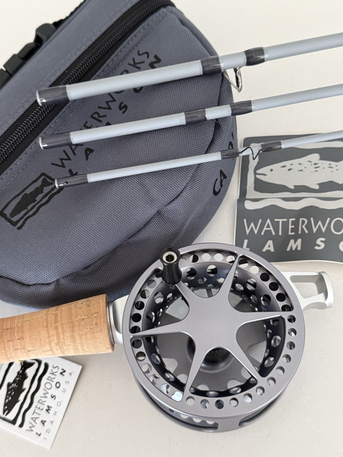 **BEAUTIFUL** 🔥 WATERWORKS LAMSON CENTER AXIS 4wt. 9’ft~4pc Fly Rod!! 🔥~LQQK~