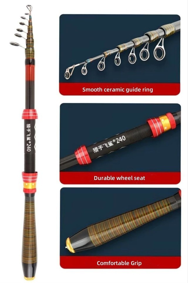 Telescopic Fishing Rods Spinning Casting Rod Carbon Fiber Rod Bass Ultra Light