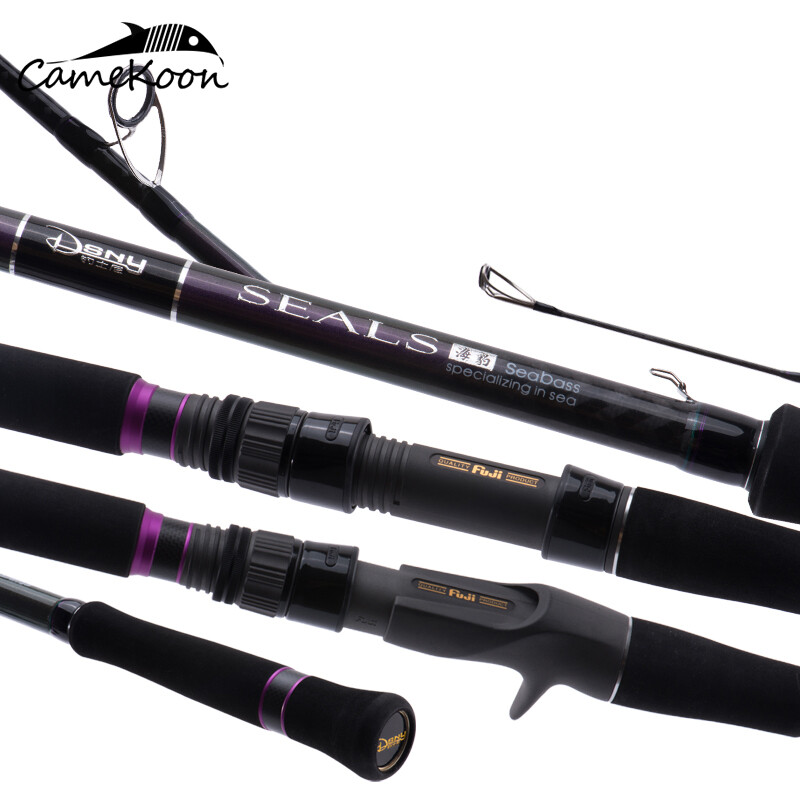 CAMEKOON Carbon Spinning Casting Rod with 3.2/3.6m Lure 30-120g for Bass Fishing