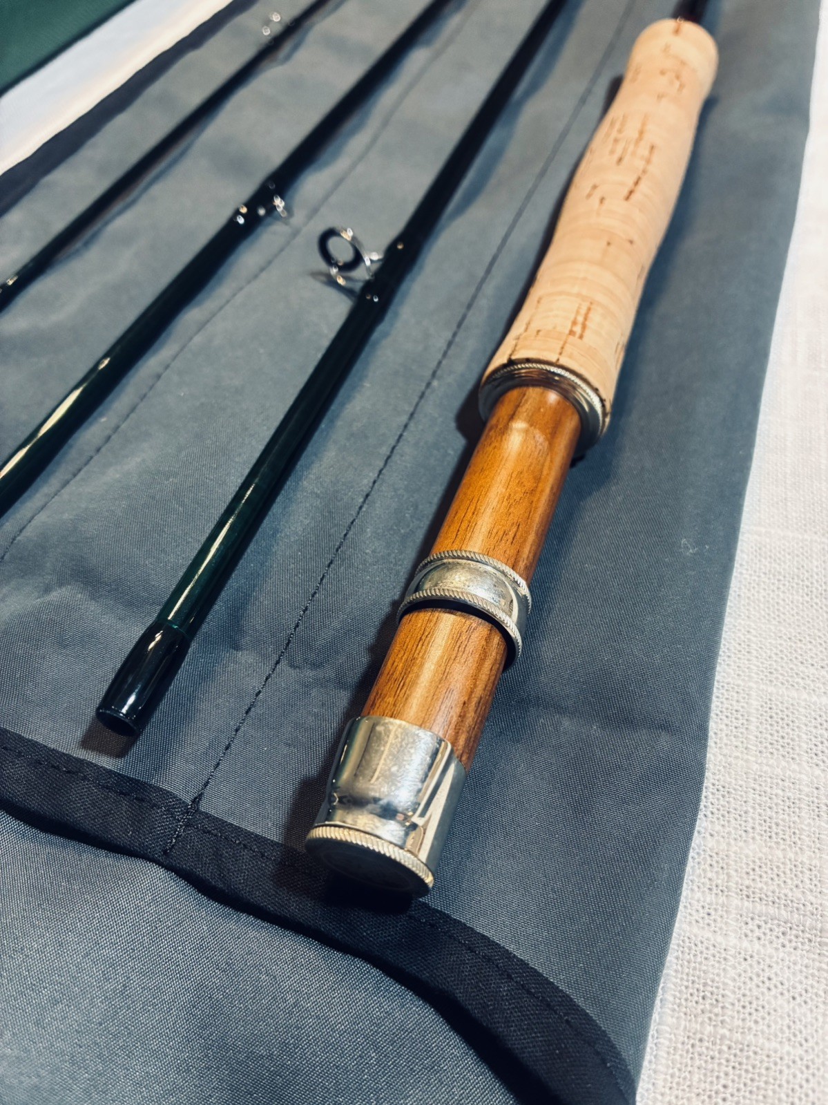 Winston Pure 8′ 4wt Fly Rod 4pc. CustomWinston cap and ring reel seat. Preowned