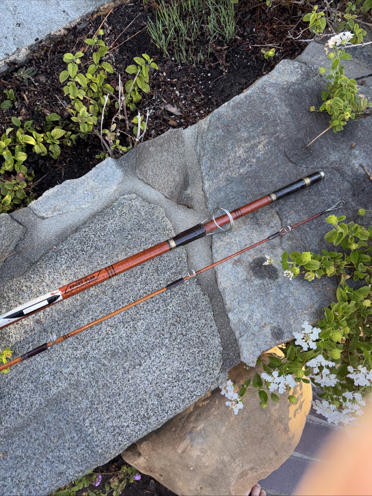 Roddy CARBOLO Custom Made 8’6″ Genuine Epoxy Glass Spinning Fishing Rod USA #A