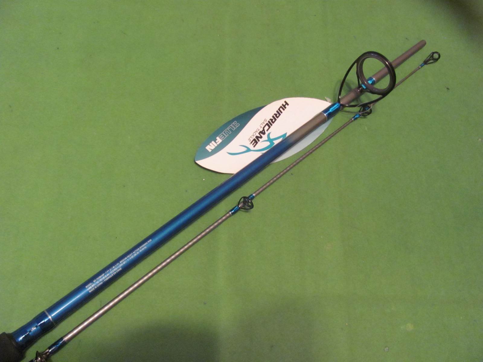 HURRICANE BLUE FIN 7′ 0″ MEDIUM HEAVY ACTION 2 PIECE SPINNING ROD NEW.