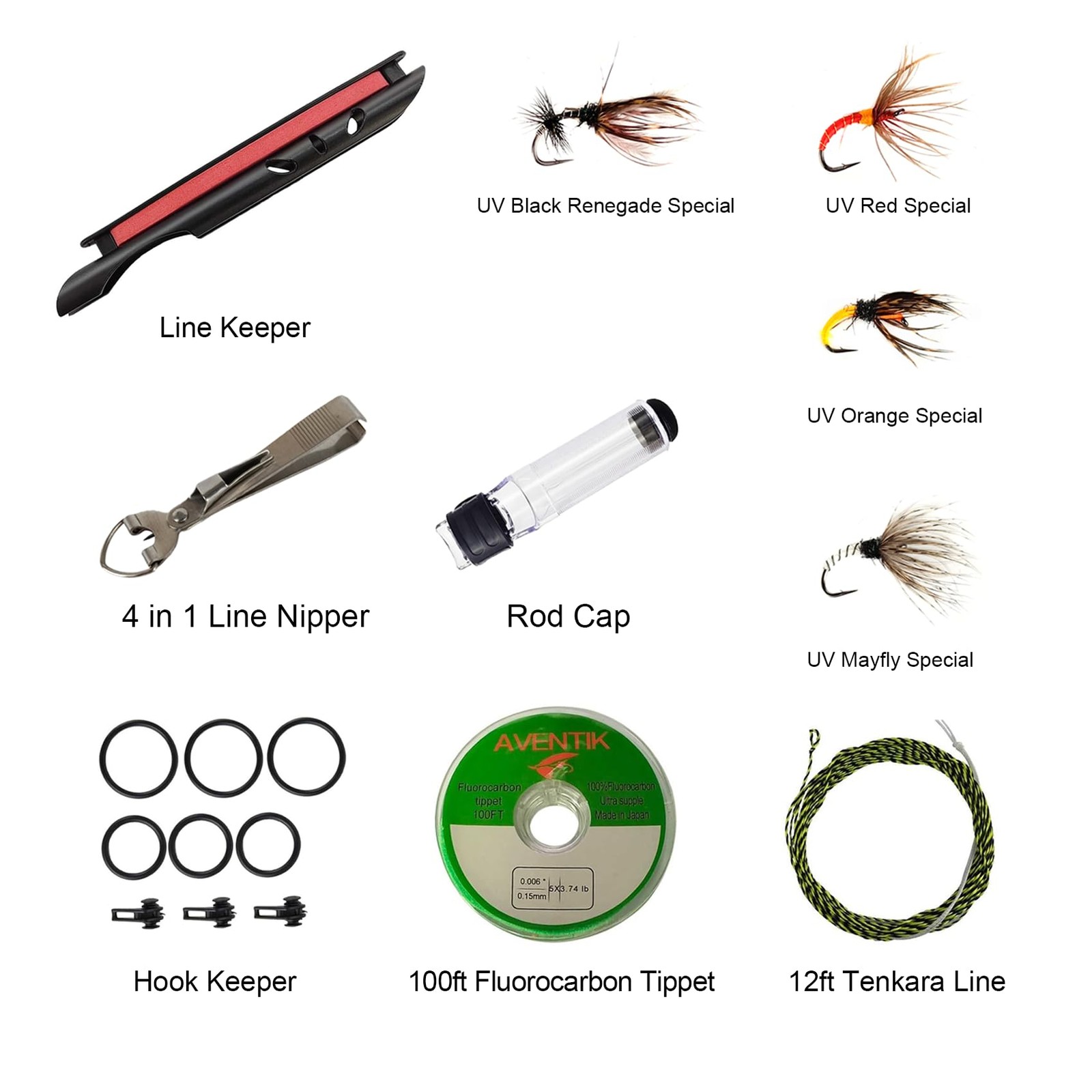 Aventik FreshStart Tenkara Fly Fishing Rod Combo – Green 2.4M/8FT