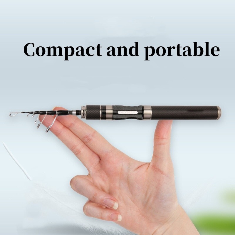 Telescopic Spinning Casting Rod 1.5m/1.68m/1.8m Portable Travel Rod Carbon Fiber