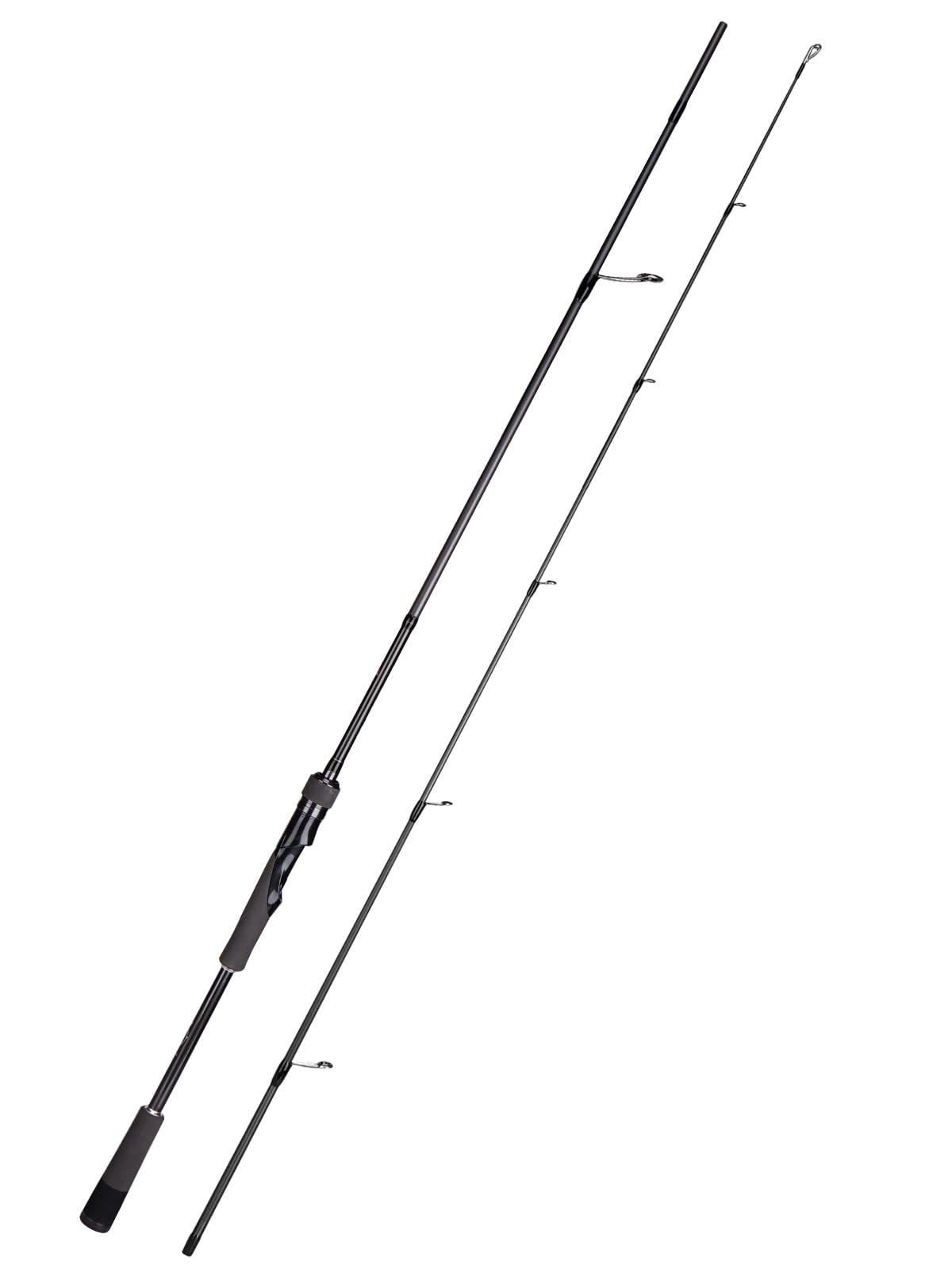 7’0″ Spinning Fishing Rod – 2Piece Carbon Fiber Pole for Beginners, Medium Po…