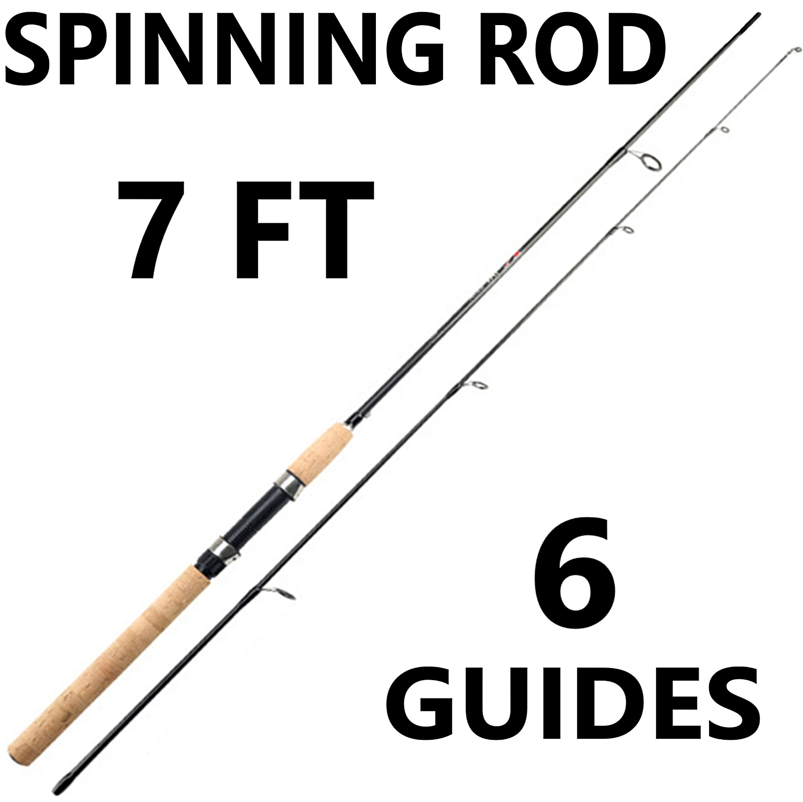 Fishing Pole Spinning Rod Carbon Fiber Portable Medium Fast Lightweight 7f 8f 9f