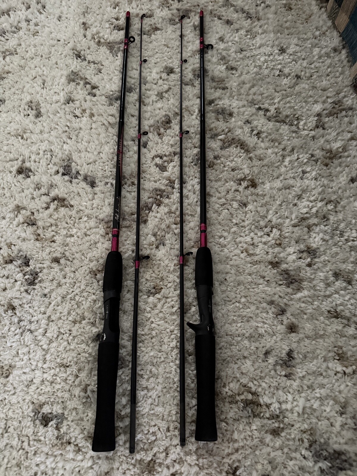2 LOT Shakespeare Lady Fish Casting Rod 5’6 2pc LFSC562M