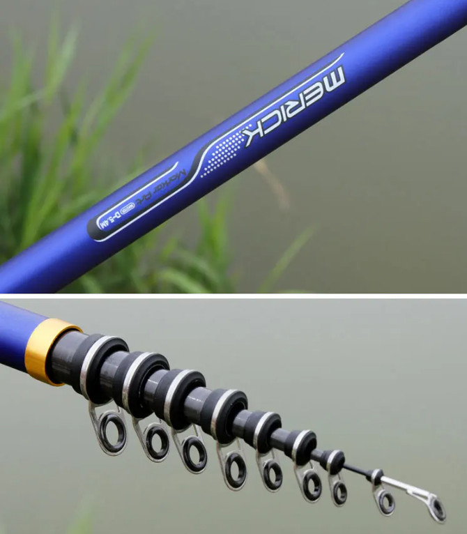 Carbon Fiber Spinning Fishing Rods 3.6M-6.3M Telescopic Rock Fishing Rods Trout
