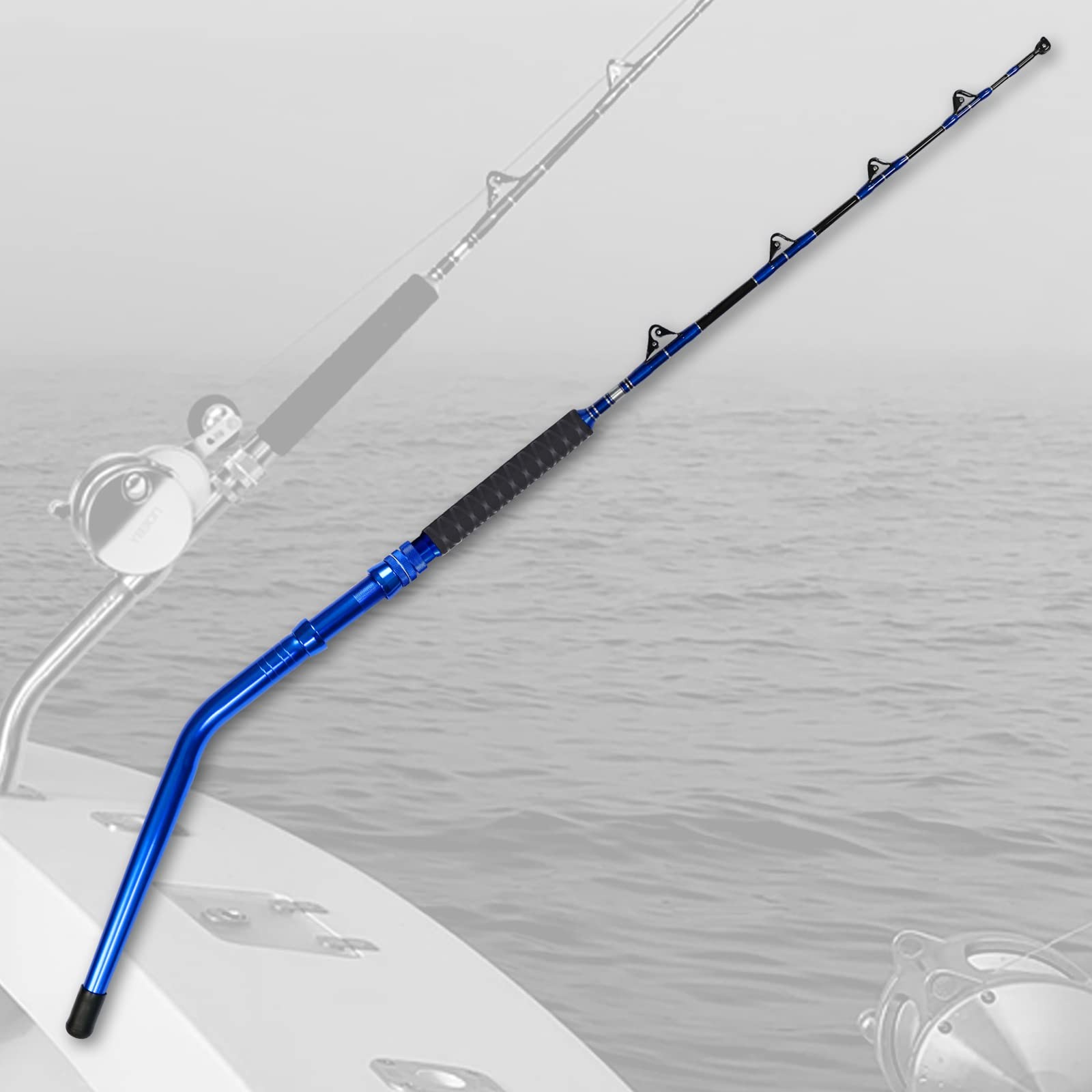 Fiblink Bent Butt Fishing Rod 2-Piece Trolling Rod Saltwater Offshore Rod