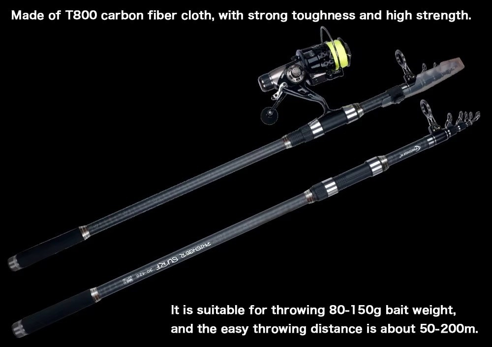 Telescopic Fishing Rod Sea Saltwater Freshwater Rods Various