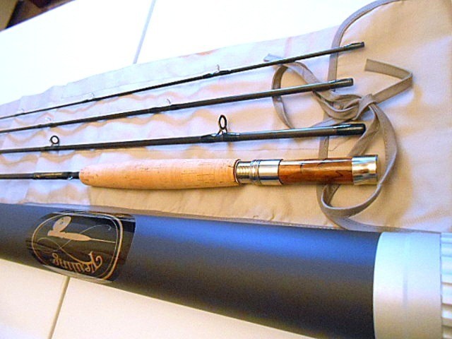 E L KEULING ROD COMPANY 8’6″ 4 WT. CARBON FIBER 4PC FLY ROD HANDMADE IN USA
