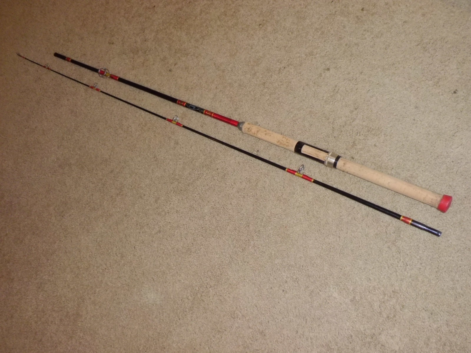 Vintage HARNELL 64? Spinning 7’6″ Rod made in USA- 12 lb test