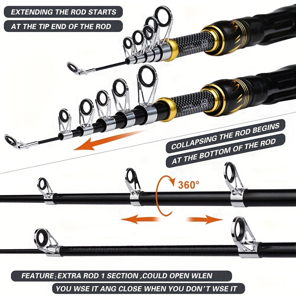 Lightweight Glass Steel Spinning Rod & Reel Combo Fishing Kit