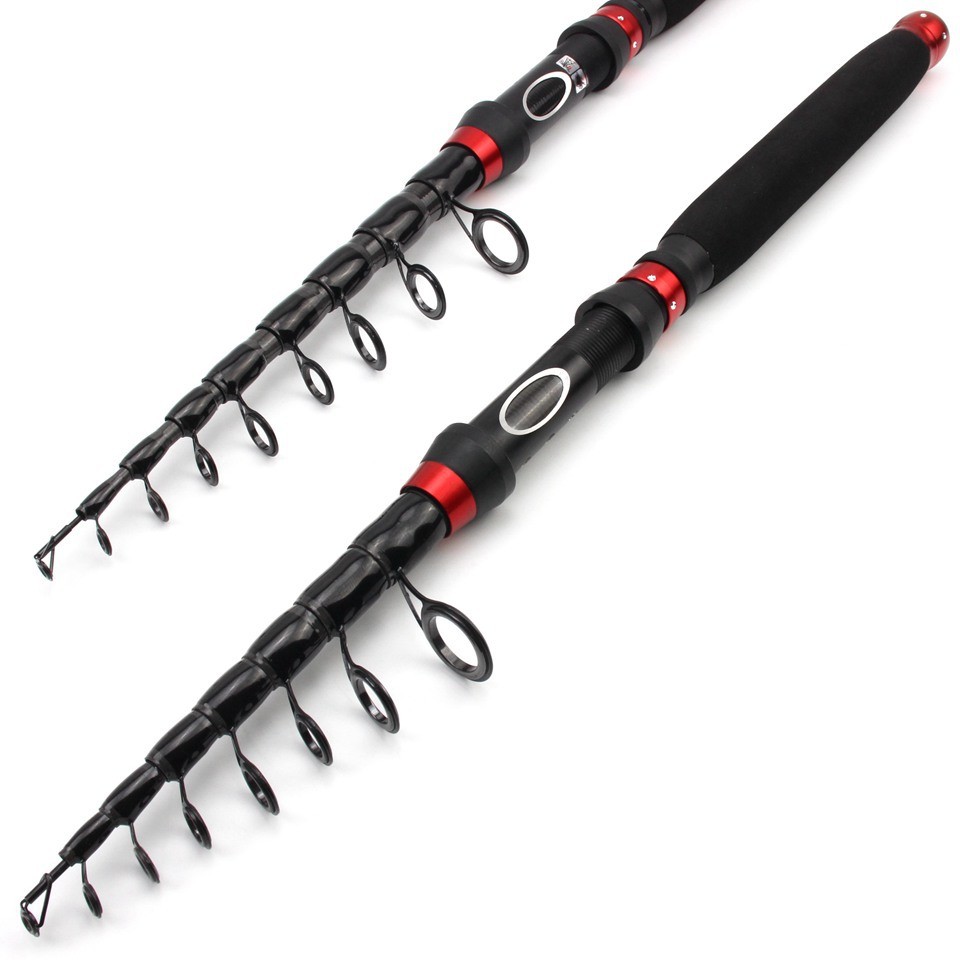 Rock Fishing Rod Carbon Fiber Spinning Telescopic Fishing Rod 1.8M 2.1M 2.4M 3M