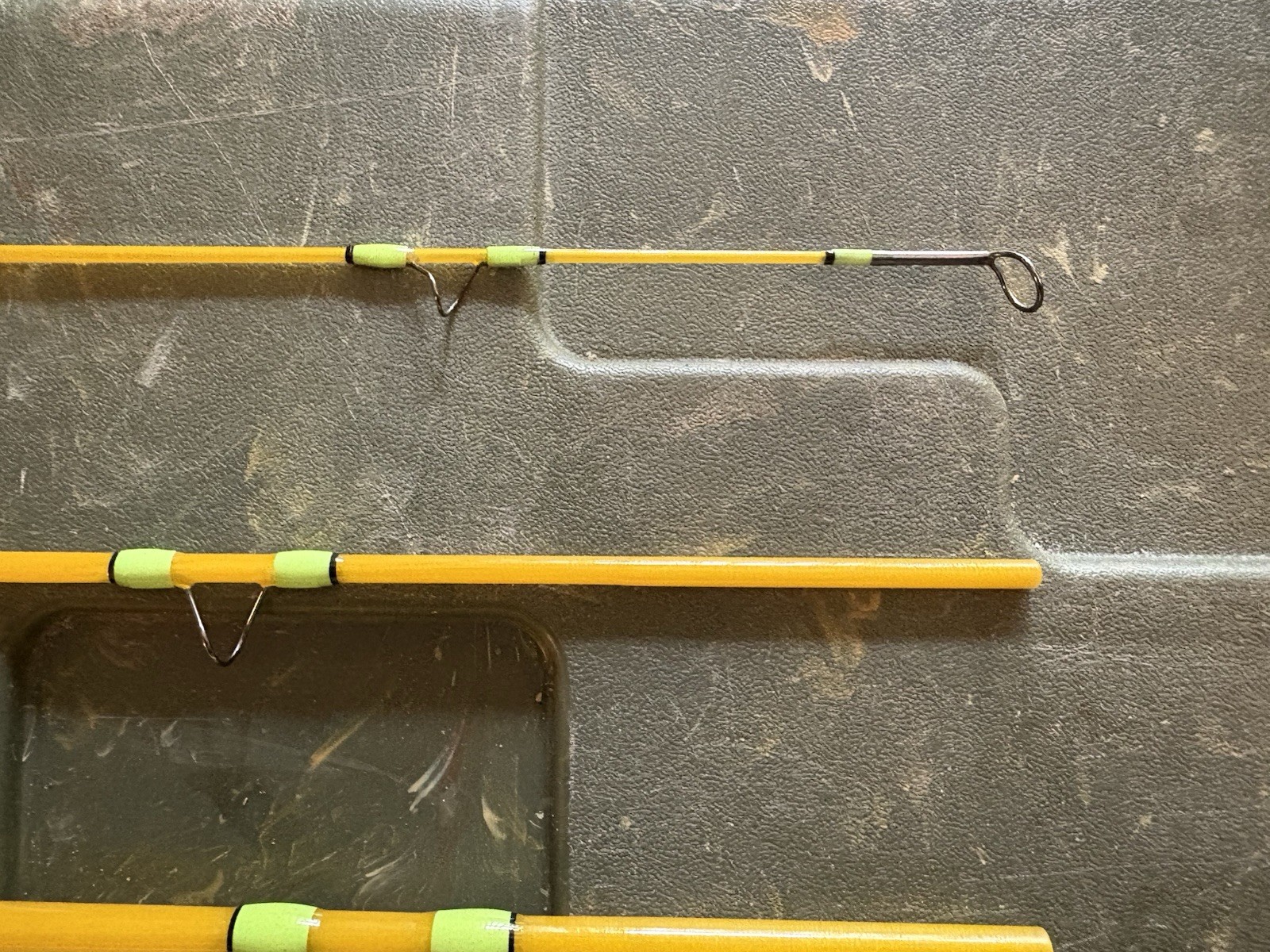 The Whuff Rod Co. Power Glass 8ft 8WT 4pc Fiberglass Fly Rod Yellow/Green