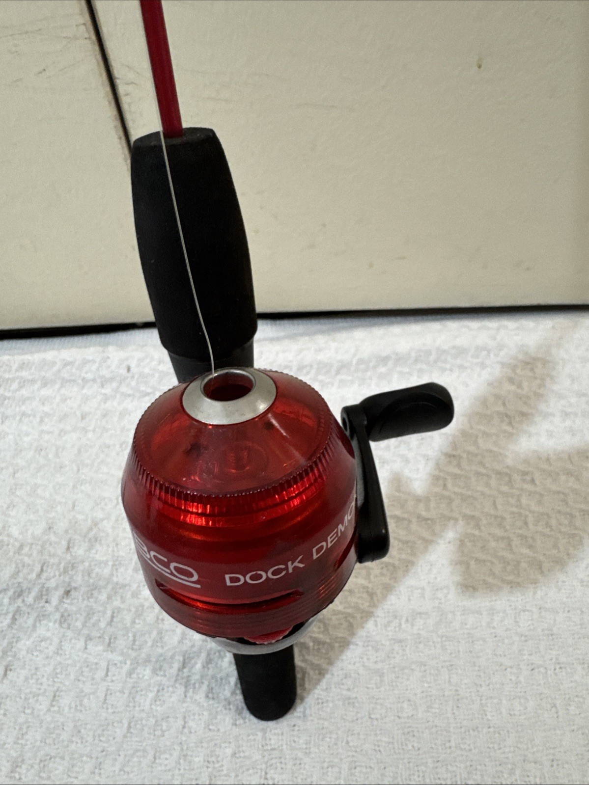 Zebco Dock Demon Red 2Ft 6 Inch Medium Spinning Rod & Reel Combo Fishing Gear