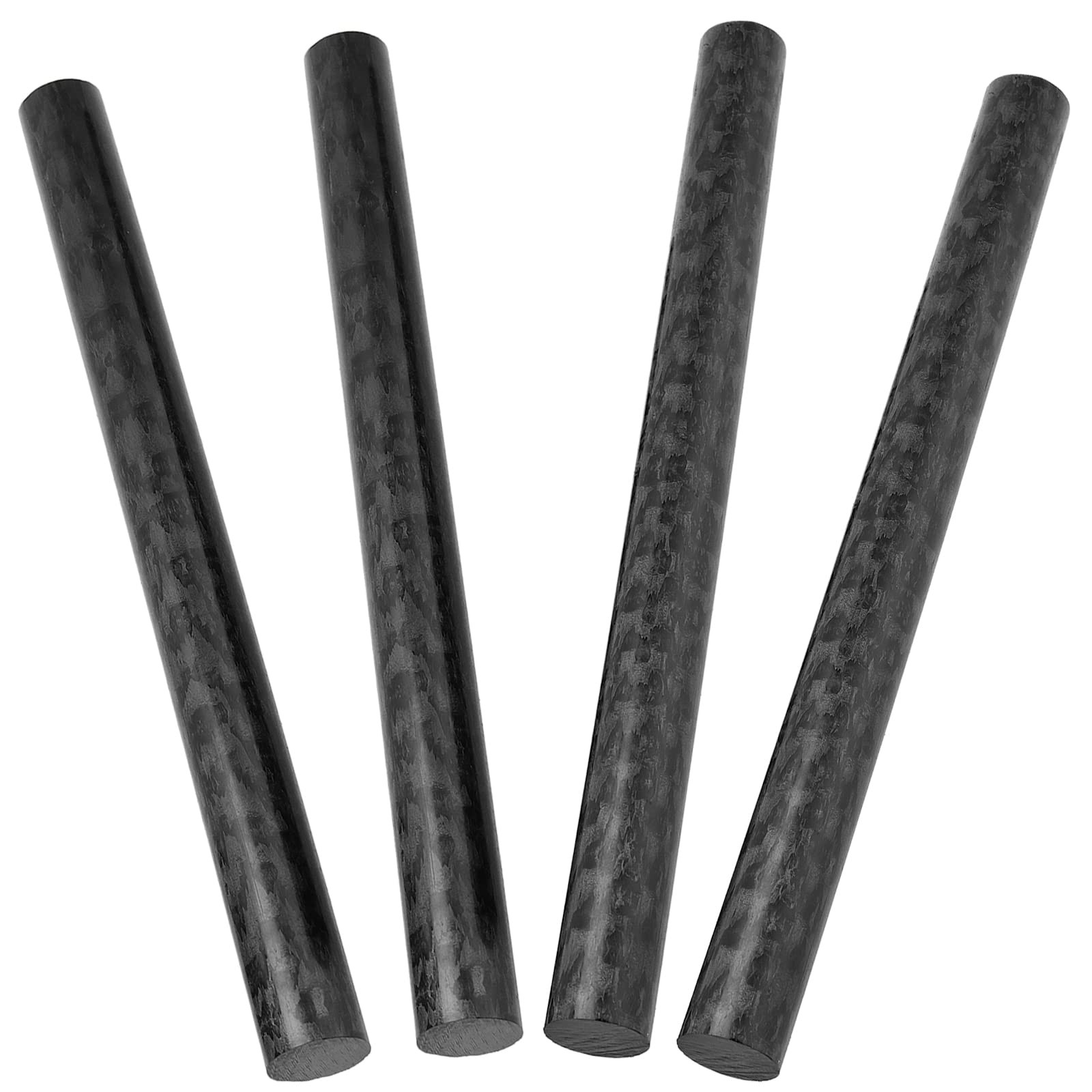 4 PCS 1×12 Inch Round Acetal Copolymer Rods Opaque Black Plastic Stick Spacer