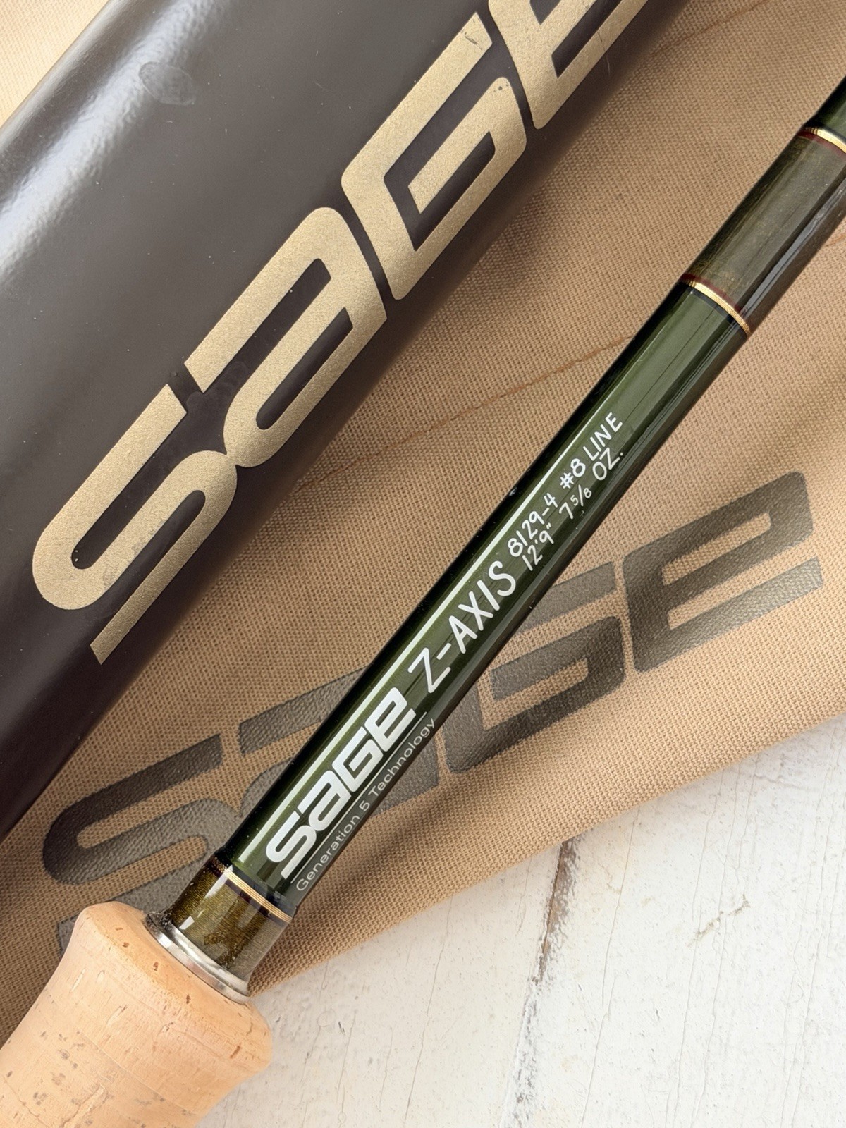 **BEAUTIFUL** 🔥 SAGE Z-AXIS Switch/Spey 8wt. 12’9”~4pc FlyRod!! ~LEGENDARY~ 🔥