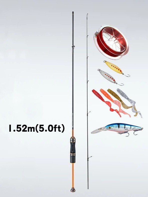Fishing Rod Carbon Fiber Spinning Casting Poles Lure Rod 2 Sections Fast Actions