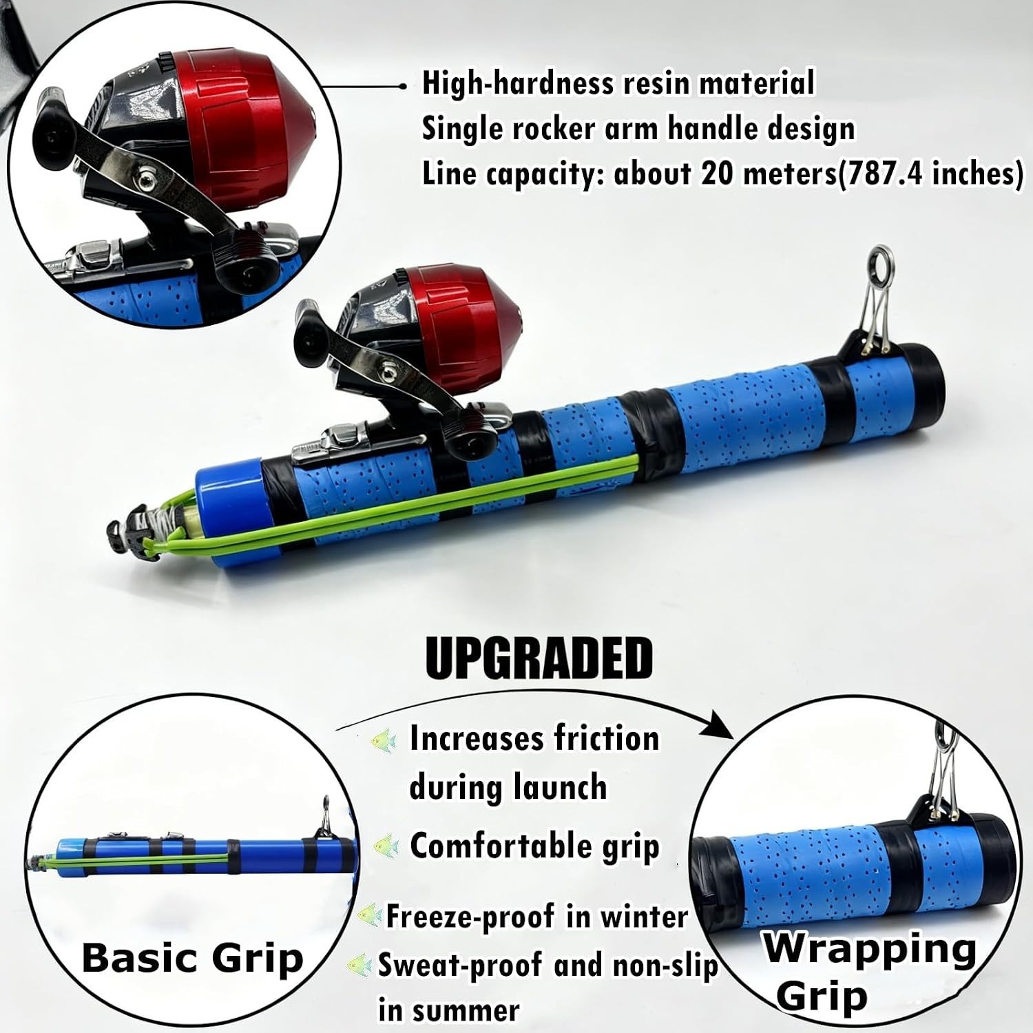 Versatile 15.2″ Fishing Rod: Family-Friendly Catapult for Freshwater & Saltwater