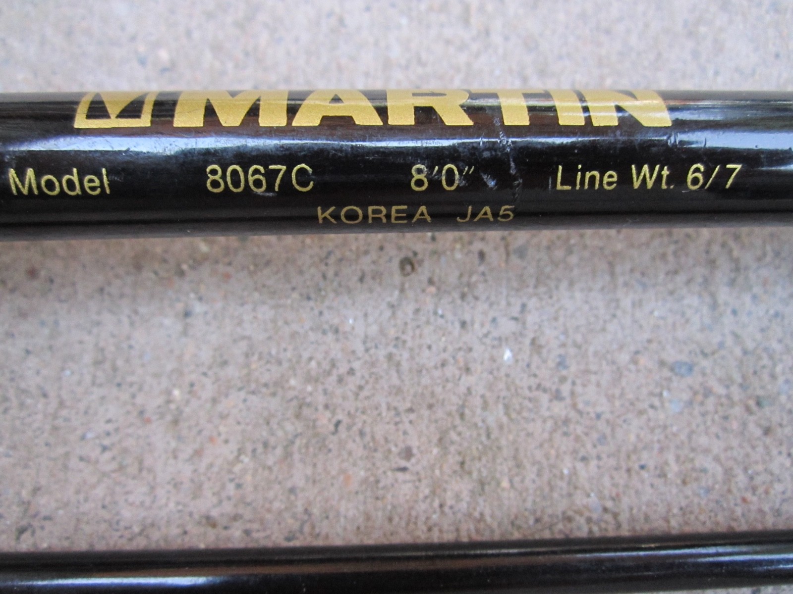 Vintage Martin Fly Rod 2 piece 8′ 6-7 wt. 8067C, made in Korea