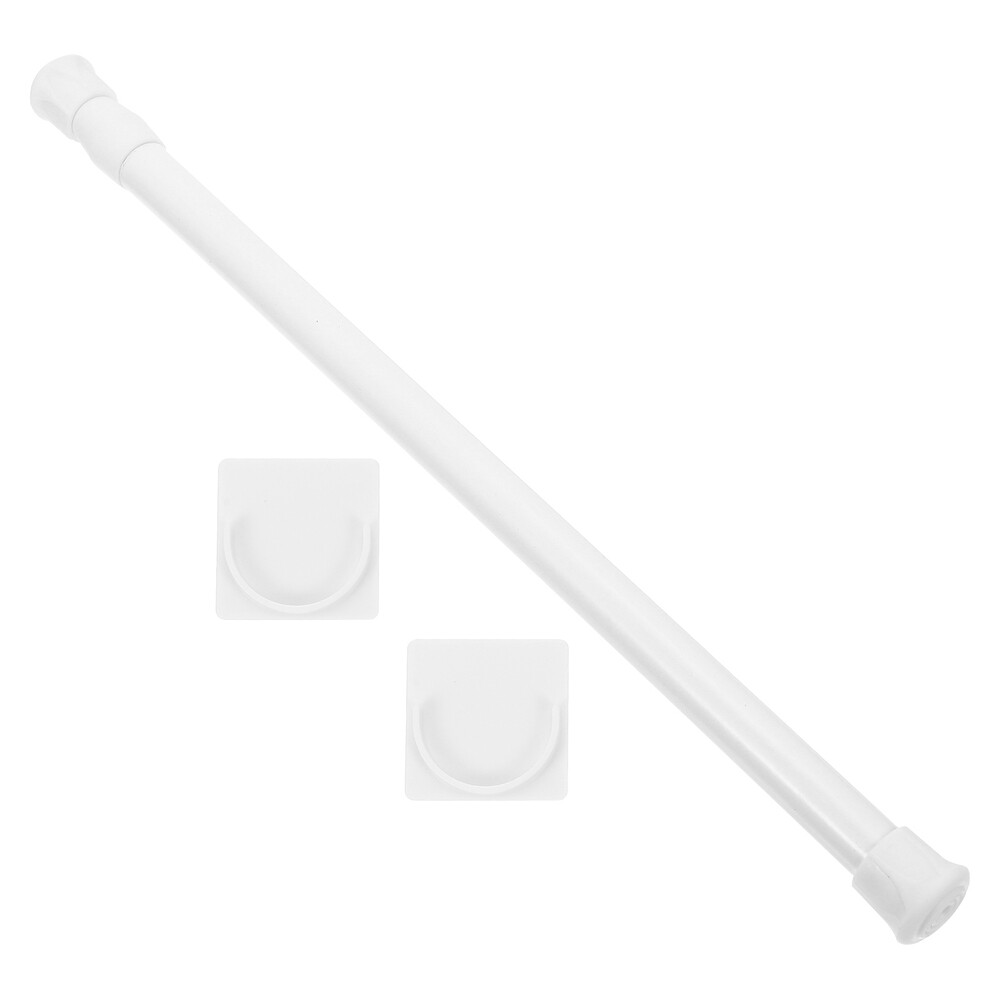 Multi- function Closet Rod Shower Curtain Rail Telescopic Rod No Punching