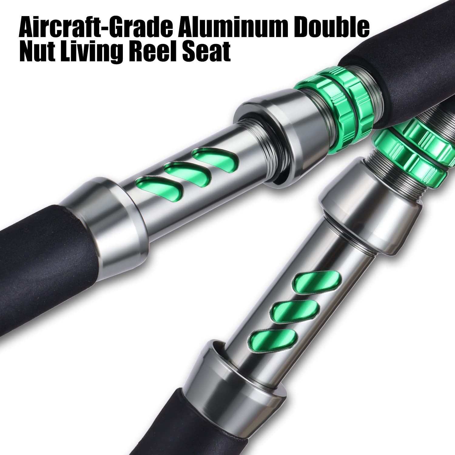 Spinning & Casting Catfish Rod,2 piece Medium Heavy Portable Travel Catfish