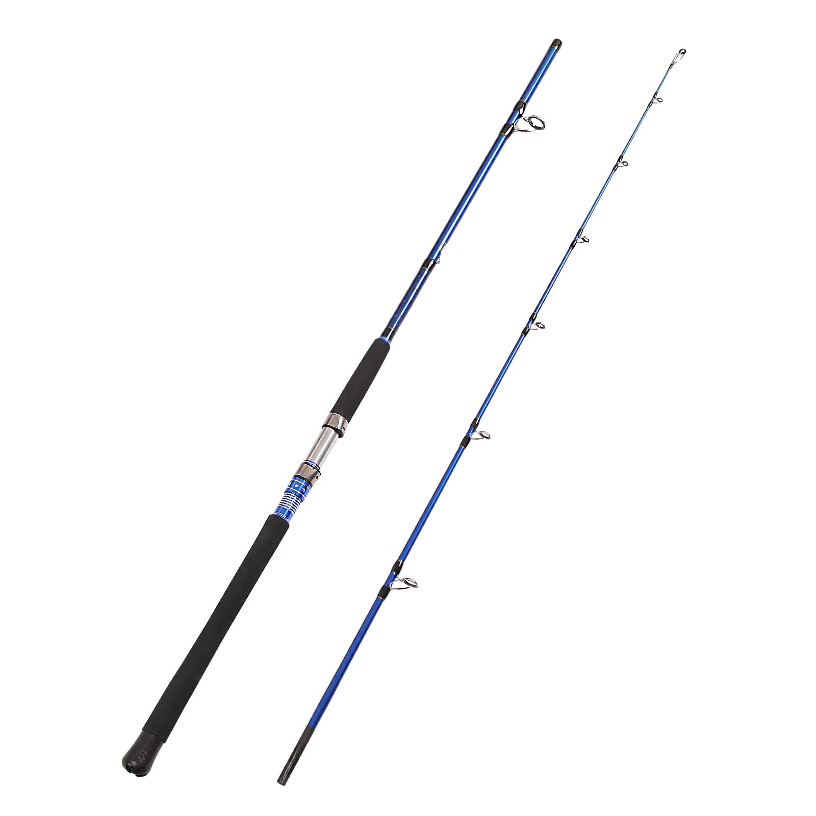 Fiblink 2-Piece Saltwater Spinning Fishing Rod Offshore Graphite Portable Fishin