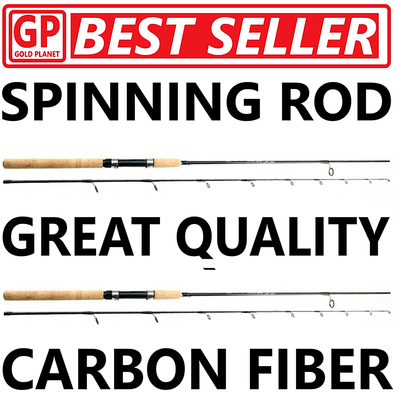 Fishing Pole Spinning Rod Carbon Fiber Portable Medium Fast Lightweight 7f 8f 9f