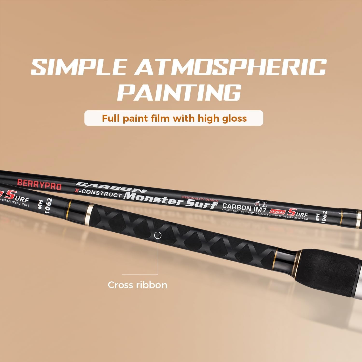 Fishing Rod Spinning Surf Graphite BERRYPRO