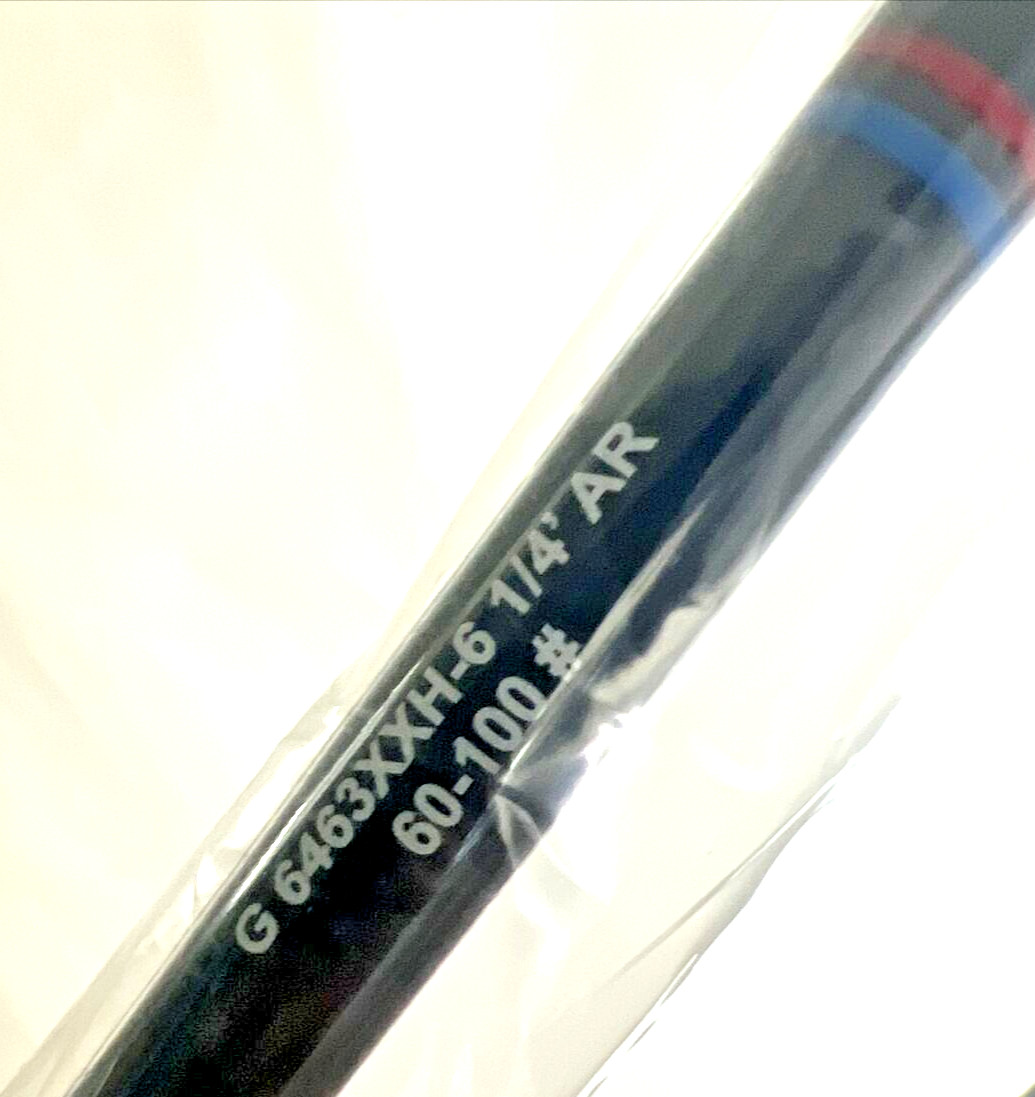 Seeker G 6463XXH-6 1/4 AR Black Steel Graphite 80-100Lb Roller G Fishing Rod USA