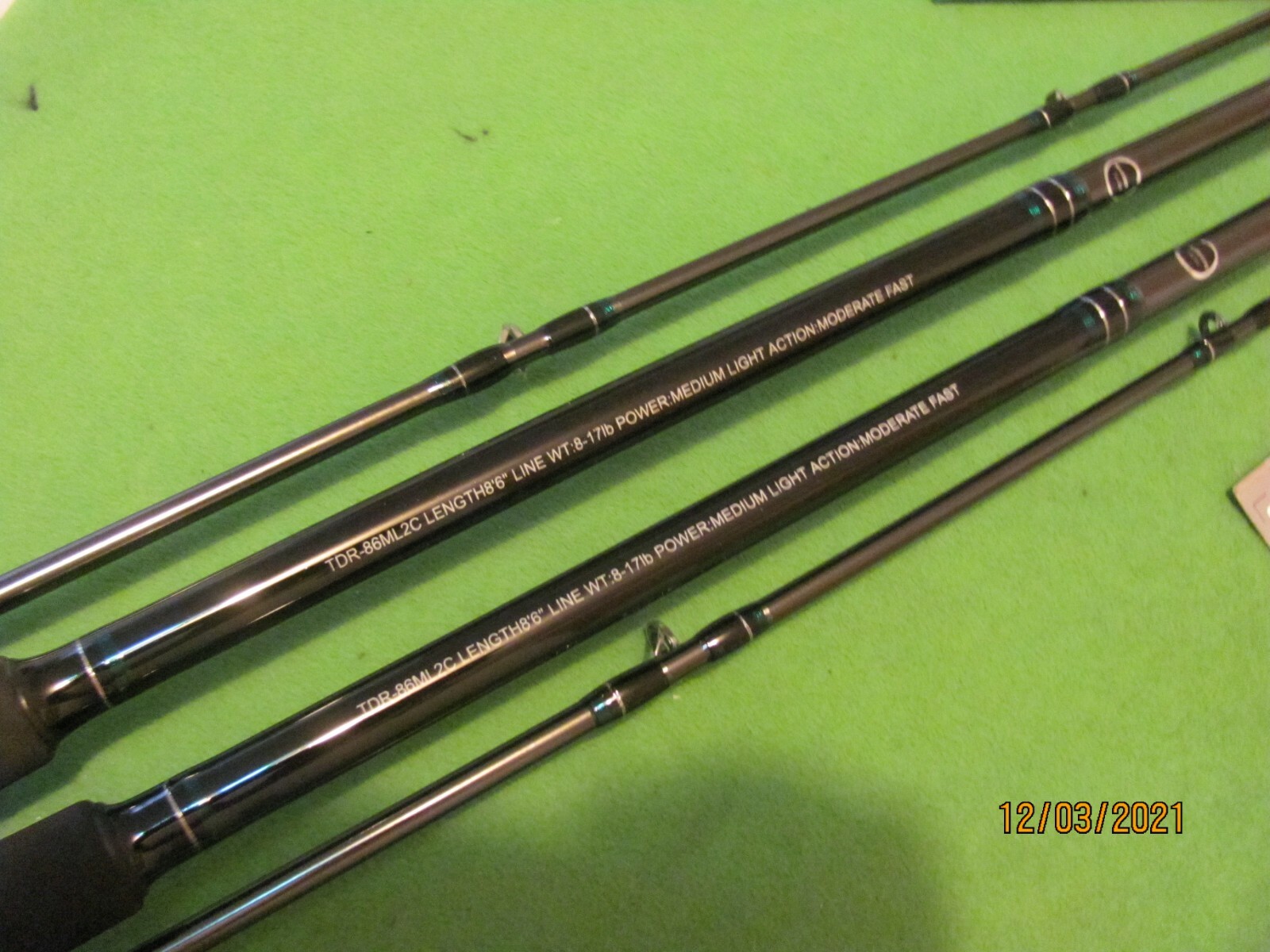 2) SHIMANO TDR 8′ 6″ MED. LIGHT MODERATE FAST ACTION CONVENTIONAL TROLLING RODS.