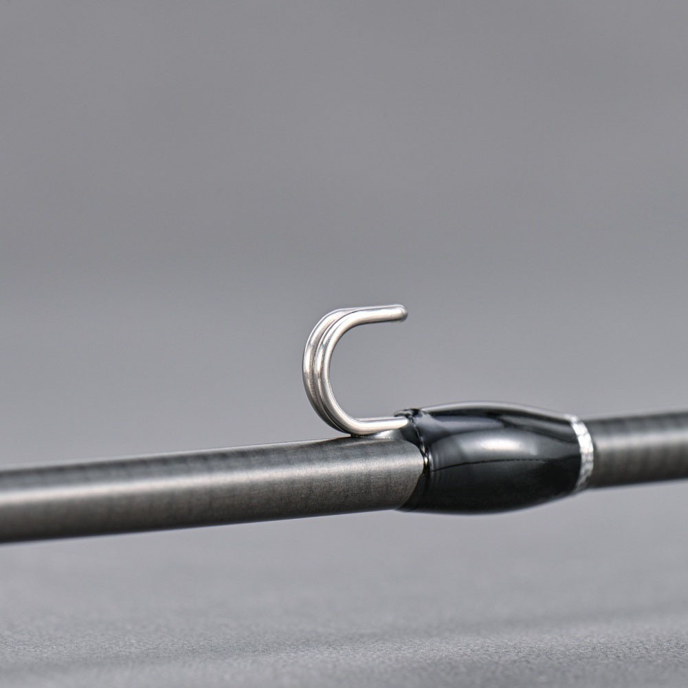 Compact Carbon Ice Fishing Rod 50cm Telescopic 2 Section With Line Wrap Buckle