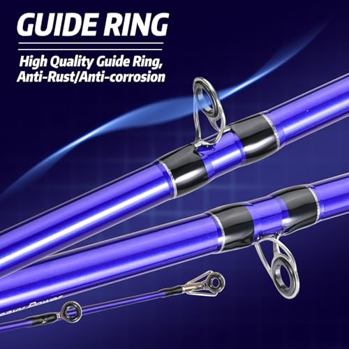 Inshore Saltwater Fishing Rods Combo, 7-Foot Spinning Rods and Casting Rods