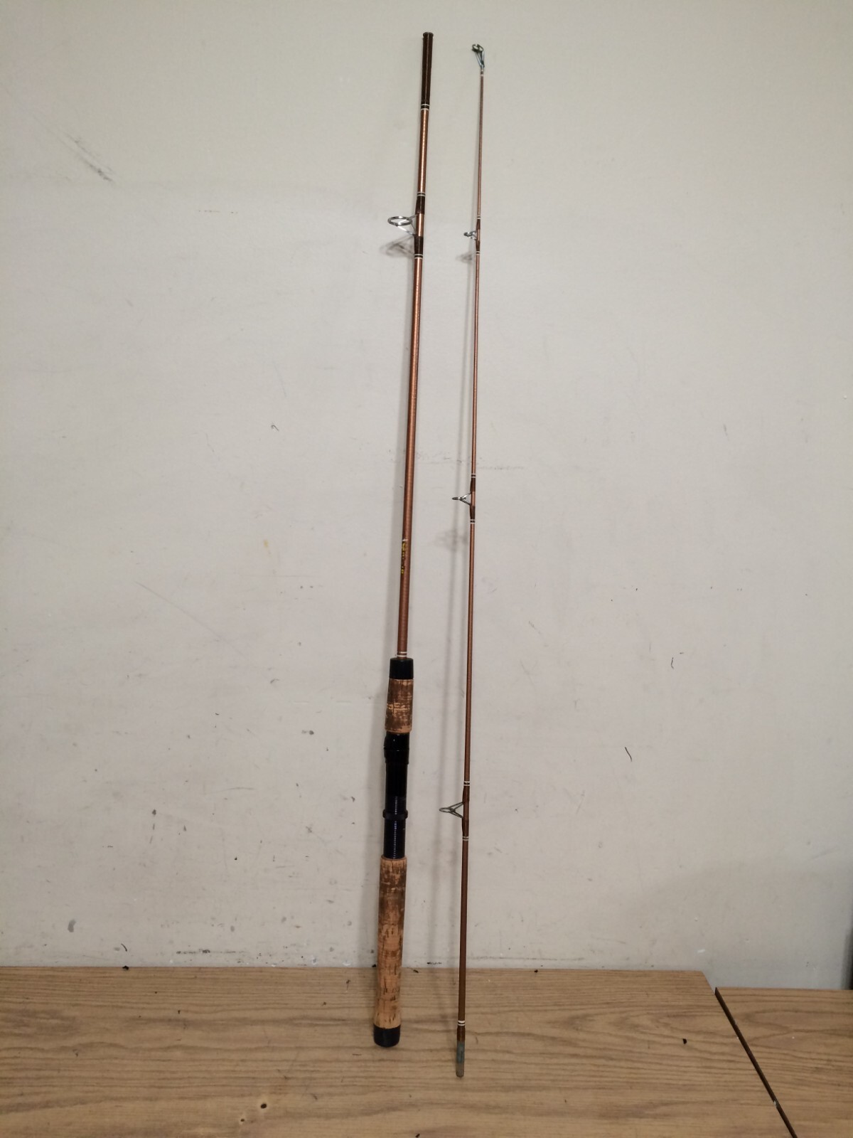 VINTAGE 6.5′ Garcia Conolon Spinning Rod 2pcs #9320 +Long Cork Lt Action w/sock