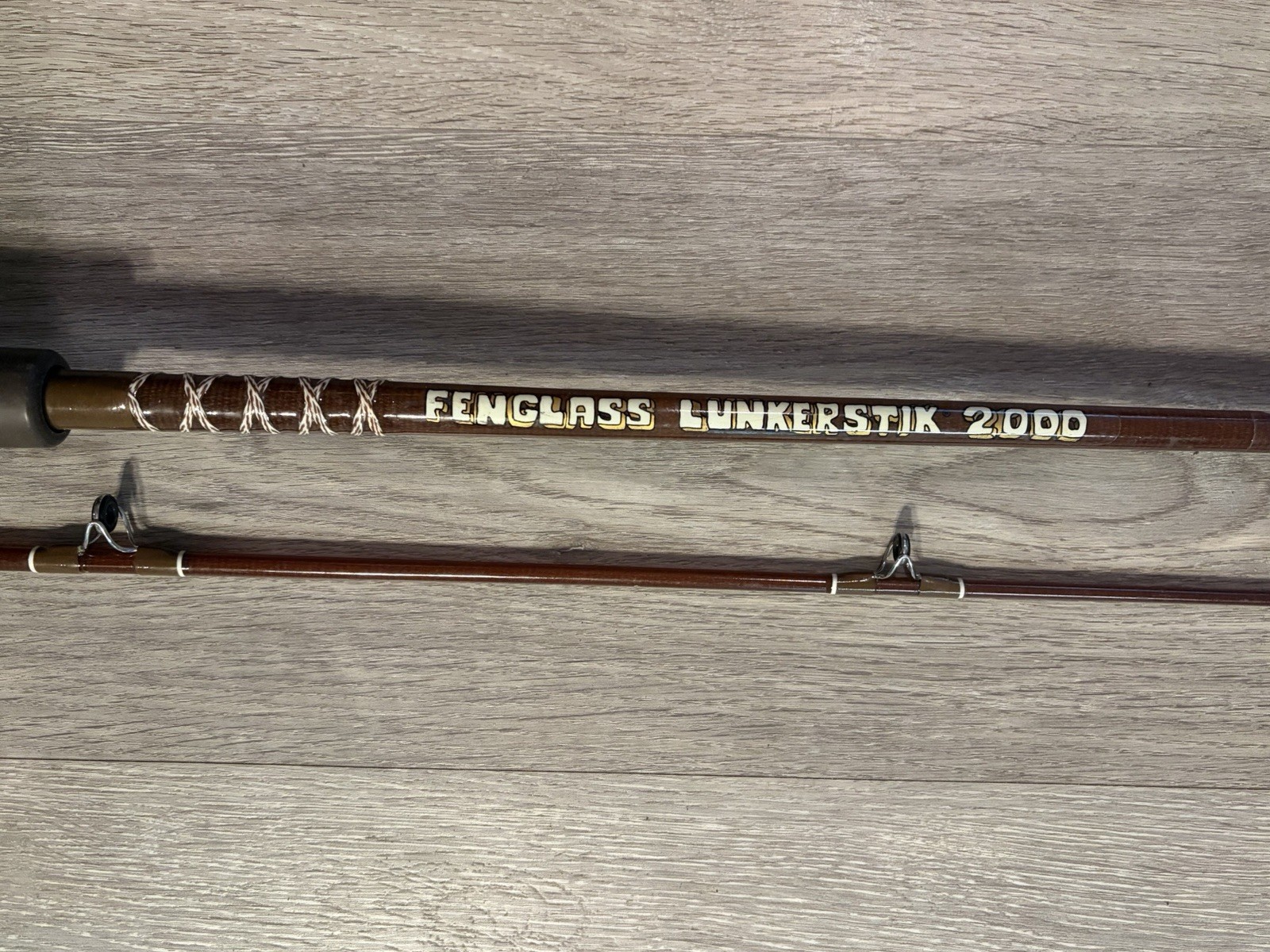 Fenwick Lunkerstik 2000 Fiberglass 6 ft 2-Piece Fishing Rod 8-20 lb Brown