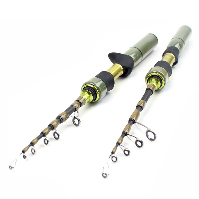 Travel Spinning Rod 5ft 5.6ft 2-6lb Telescopic Casting Rod Carbon Trout