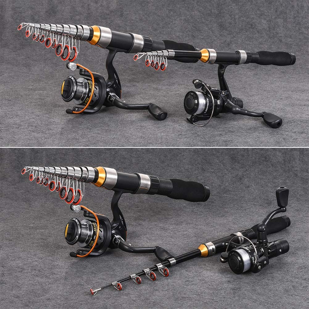 1PCS Telescopic Fishing Rod 1.0m-2.3m Fishing Pole Glass Rod Super Short Mini…