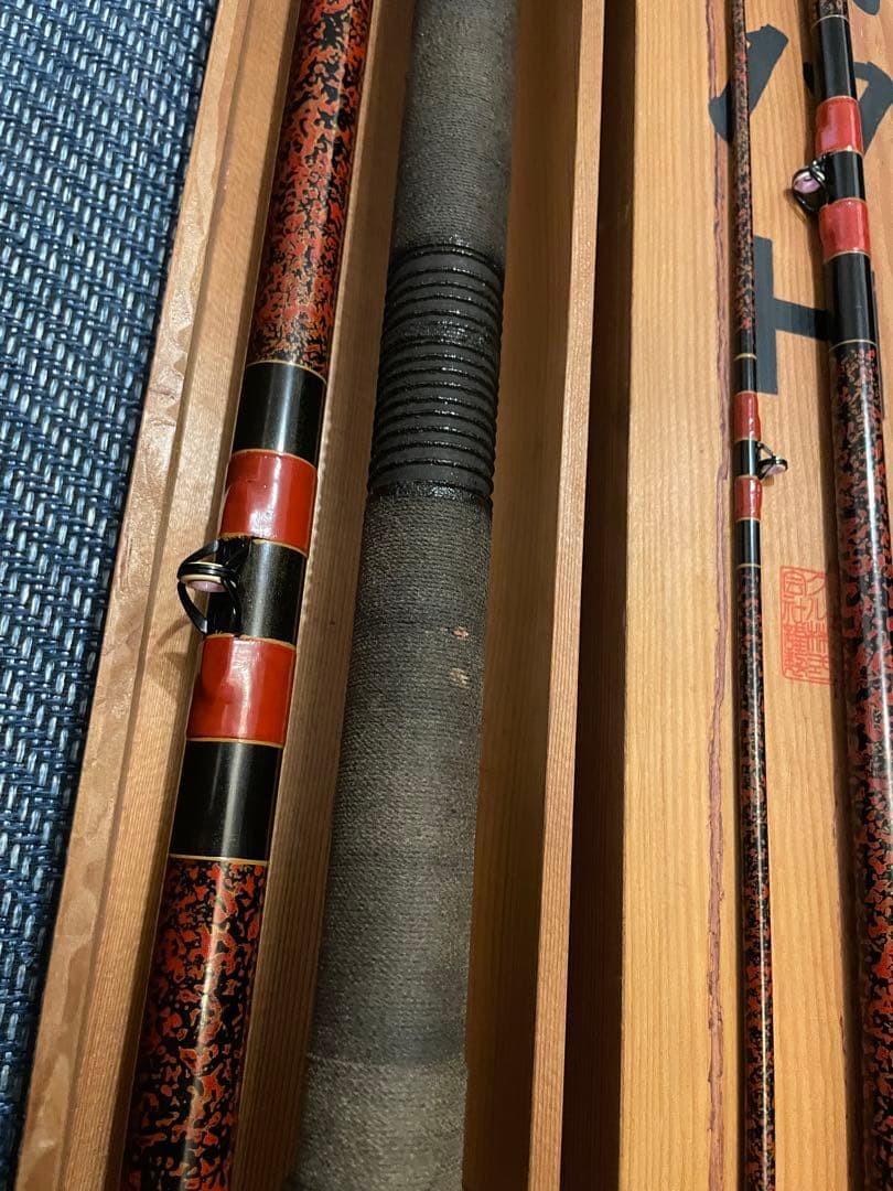 Stone Sea Bream Rod NFT 17H 520 Wooden Box Rare Collectible Used