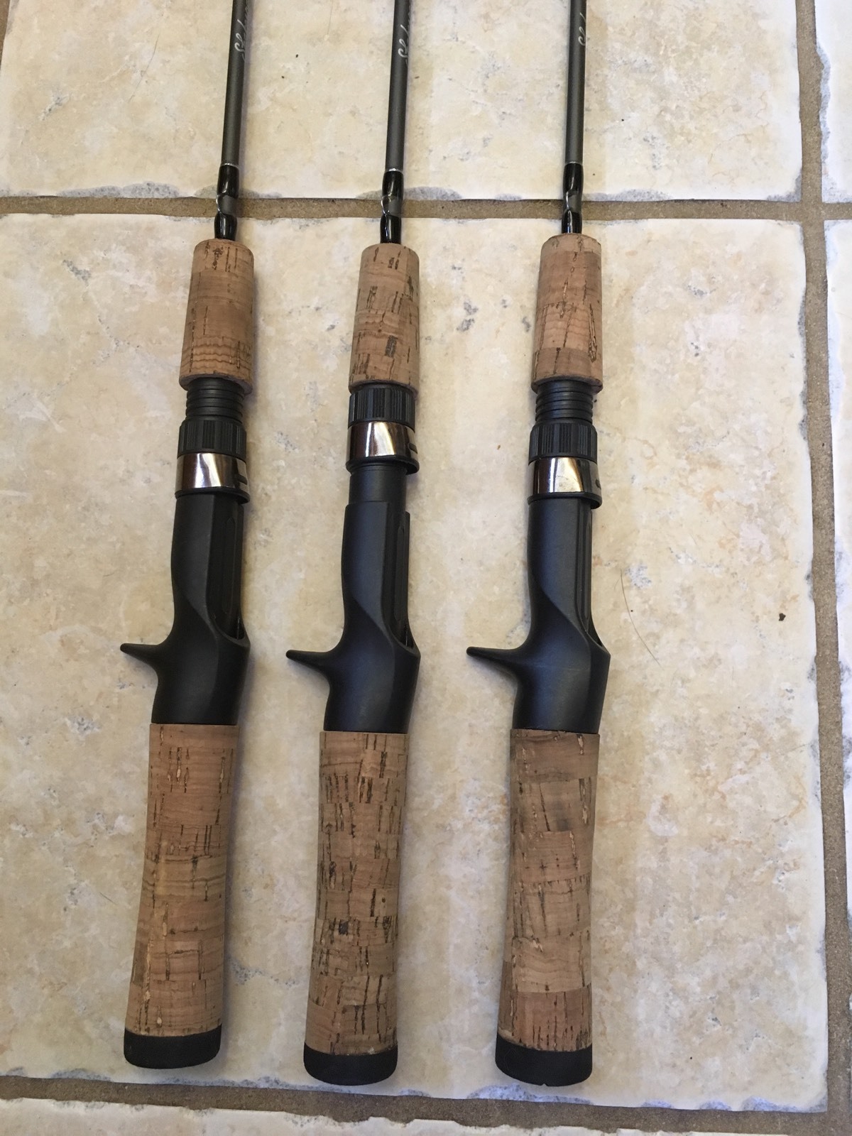3 Shakespeare Pistol Grip Micro Series Graphite UL Casting Rods 4’6U Cork Handle