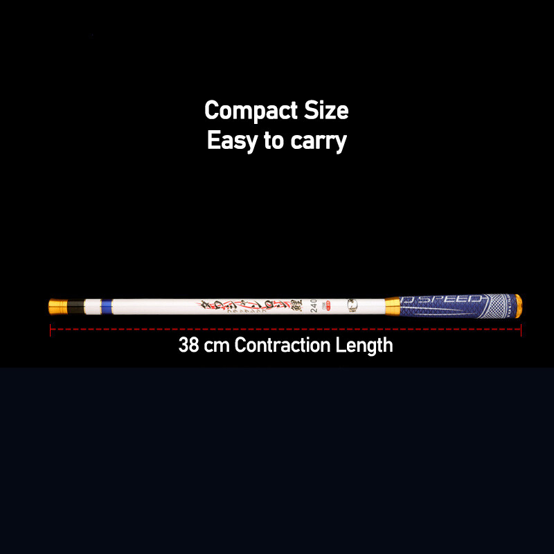 1.5M-5.4M Mini Spinning Fishing Rod Telescopic Carbon Fiber Fishing Pole
