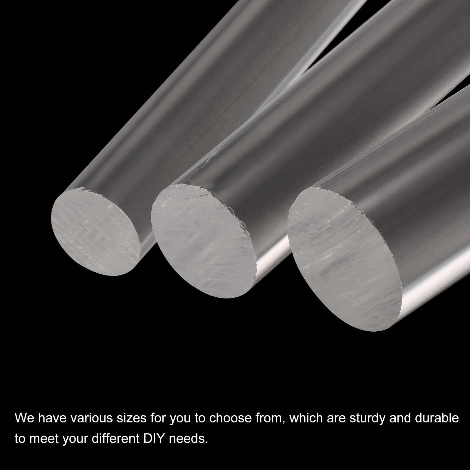 Acrylic Round Rods 25/32″ x 8″ Clear Acrylic Dowel Rods Sticks Plastic Sticks…