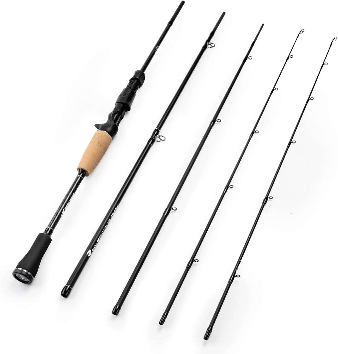 Spartacus Passage Travel Fishing Rods, Portable 4-Piece Spinning & Casting Ro…